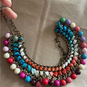 Colorful Beaded Statement Necklace